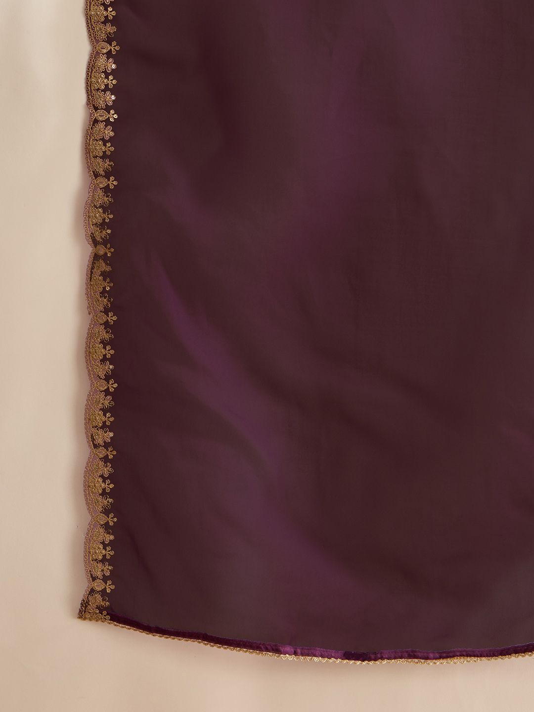 Indo Era Women Ethnic Motifs Embroidered Regular Velvet Kurta with Trousers & With Dupatta