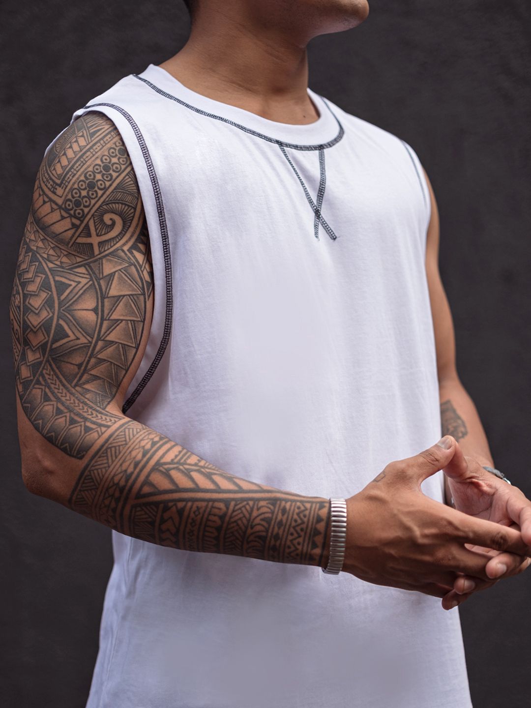 Powerlook Men Solid Round Neck Pure Cotton Oversized T-Shirt