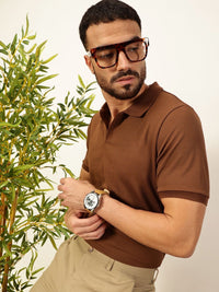 Thomas Scott Men Anti Odour Solid Polo Collar T-Shirt