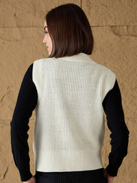 SASSAFRAS Women Crop Sweater Vest
