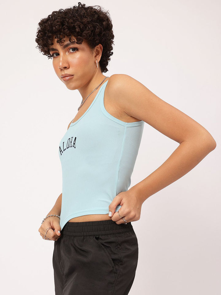 DressBerry Sleeveless Sizzle Ribbed Sung Top