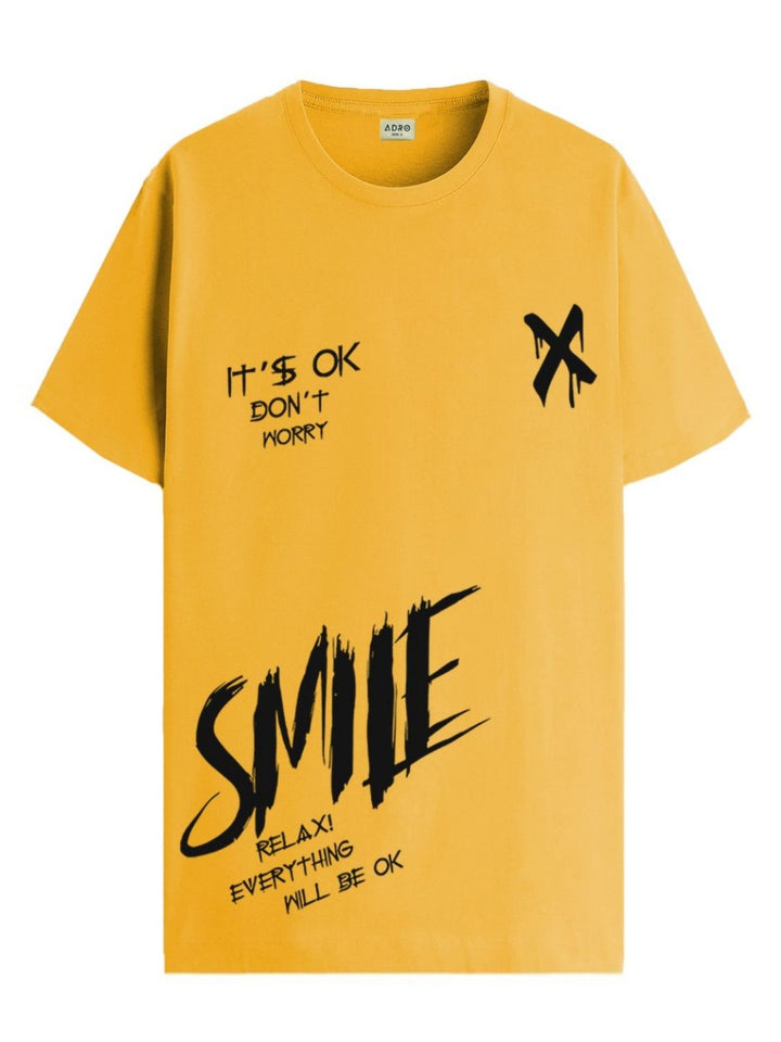 ADRO Men Graphic Printed Round Neck Cotton T-shirt