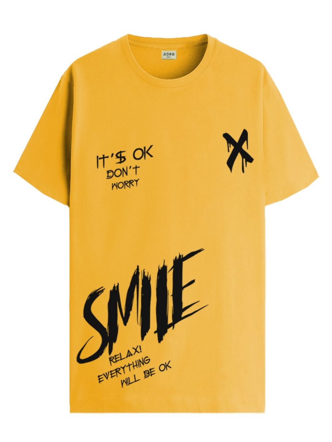 ADRO Men Graphic Printed Round Neck Cotton T-shirt