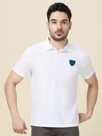 Being Human Men Solid Polo Collar Cotton Slim Fit T-shirt