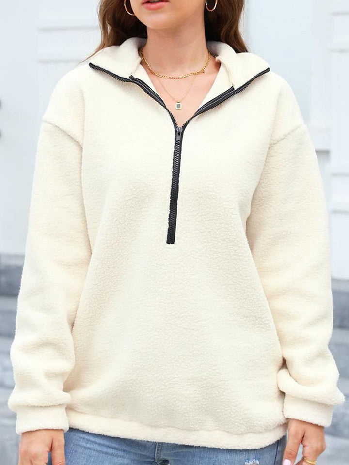 DressBerry Women Mock Collar Sweatshirt