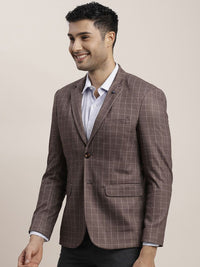 Turtle Checked Single-Breasted Causal Blazer