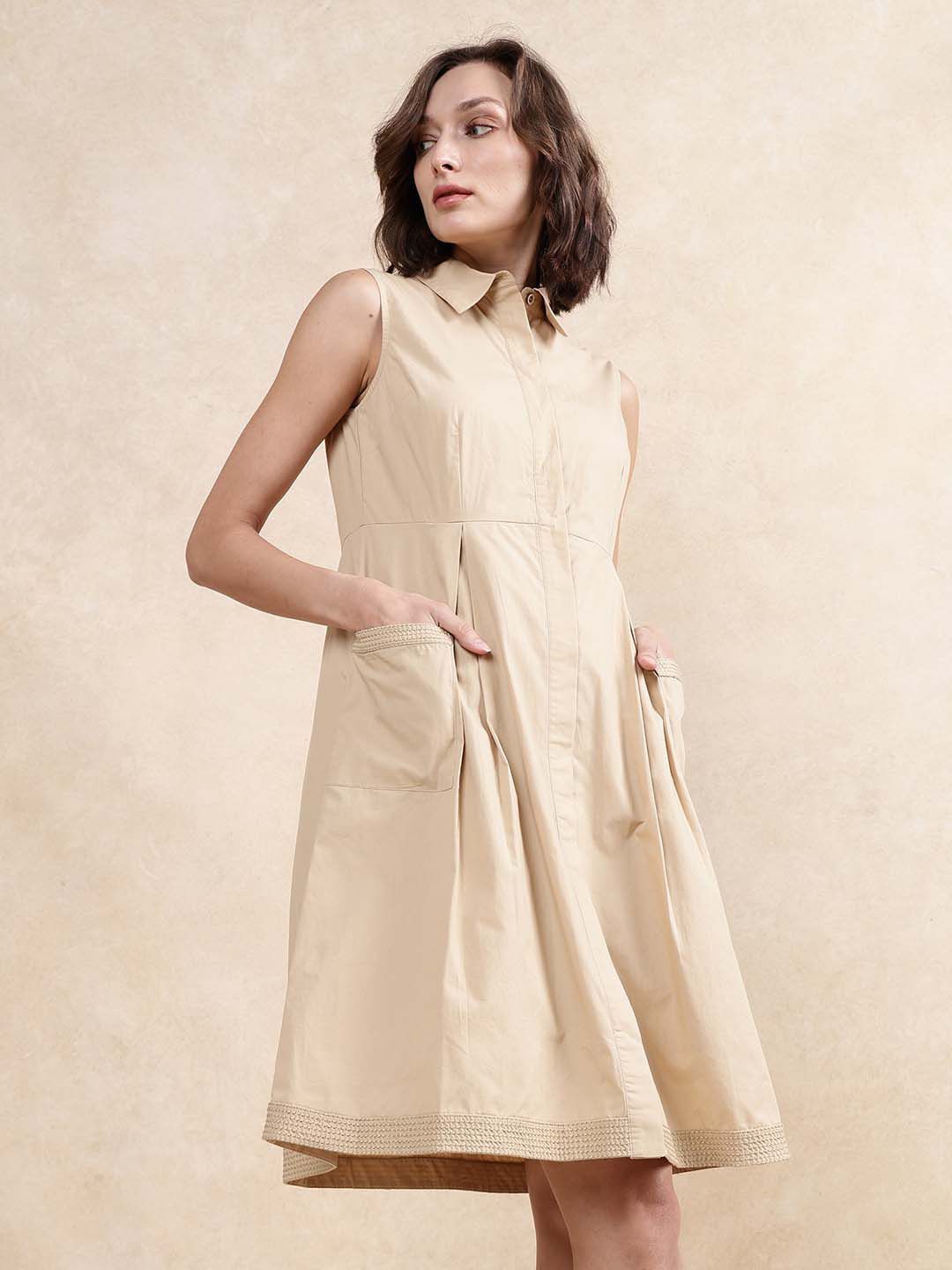 Rareism pakaian midi A-line formal