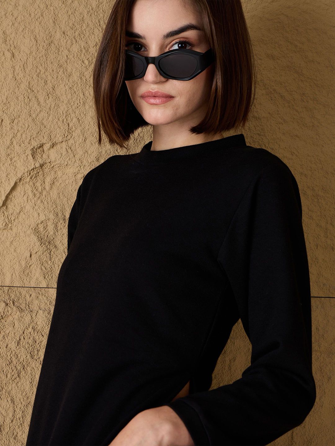 SASSAFRAS Women Cotton Longline Long Sleeves Pullover