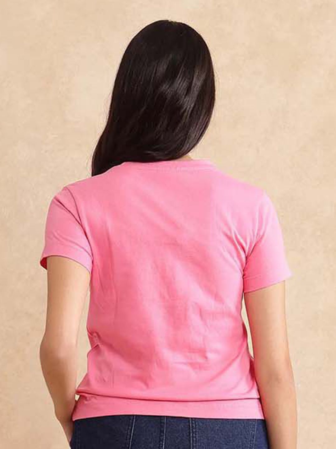 Rareism Wanita bunga T-Shirt Tepi Mentah Bercetak