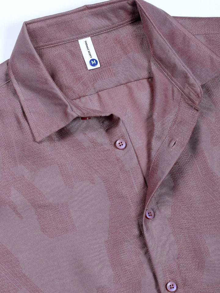 Thomas Scott Men Classic Slim Fit Opaque Casual Shirt
