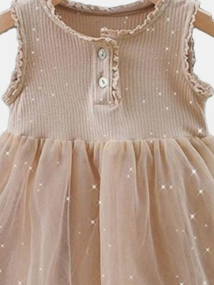 YK Girls Embellished Fit & Flare Dress