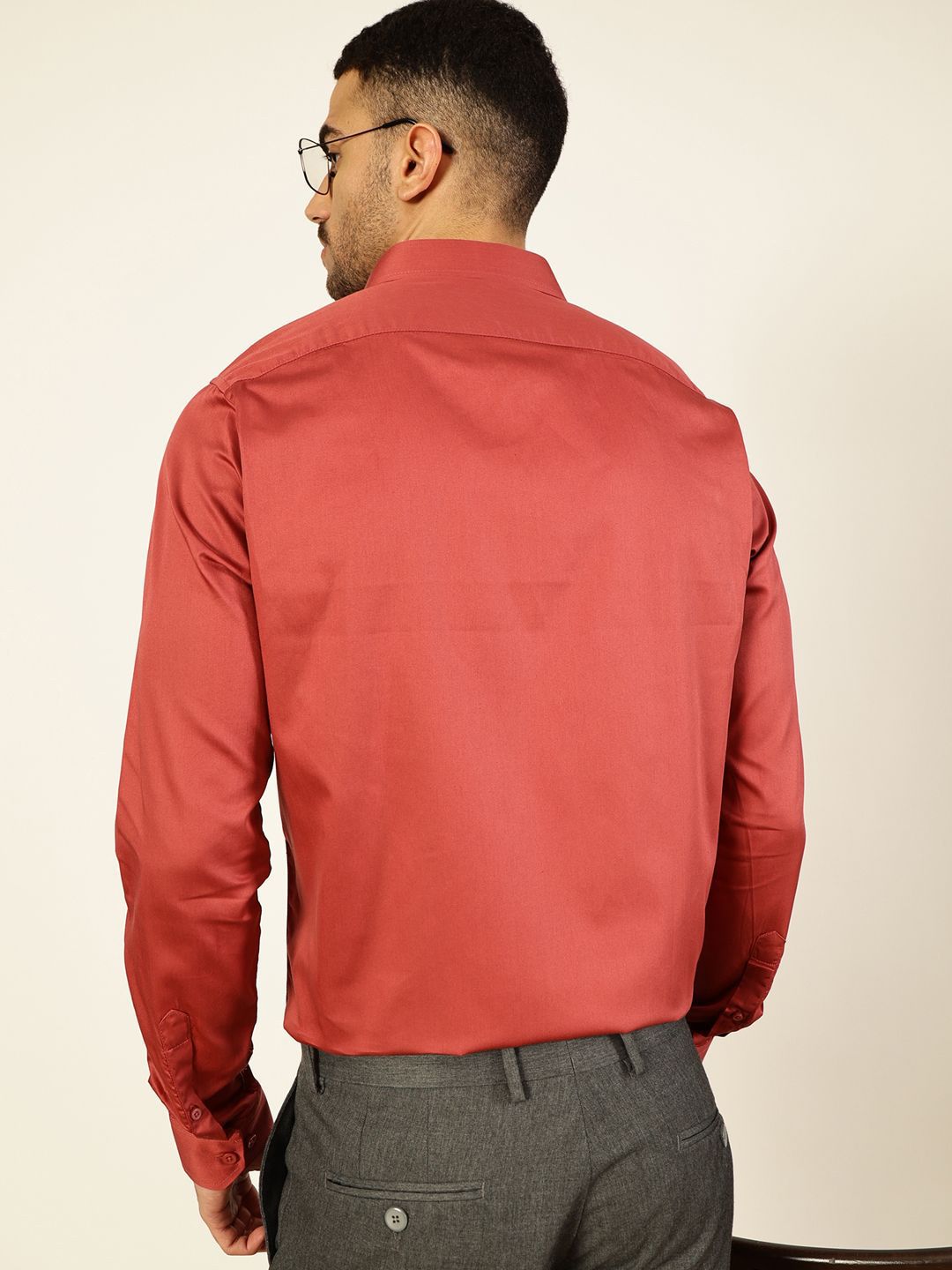 Thomas Scott Men Premium Cutaway Collar Solid Cotton Formal Shirt