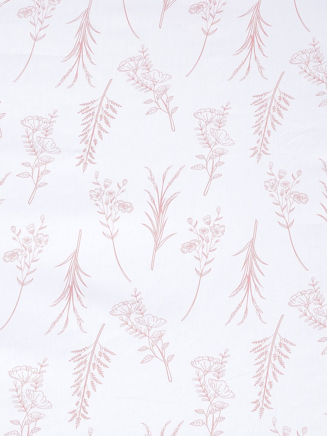 KLOTTHE Floral Printed Flat 400 TC Pure Cotton Super King Bedsheet With 2 Pillow Covers