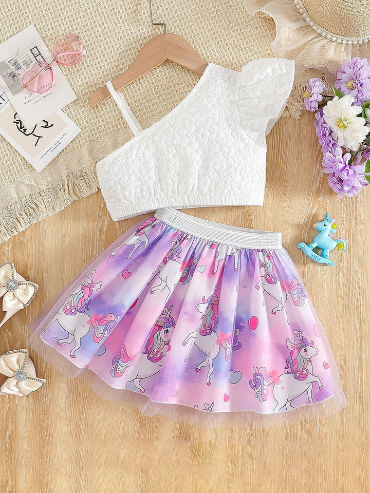 YK Girls Top with Skirt