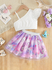 YK Girls Top with Skirt