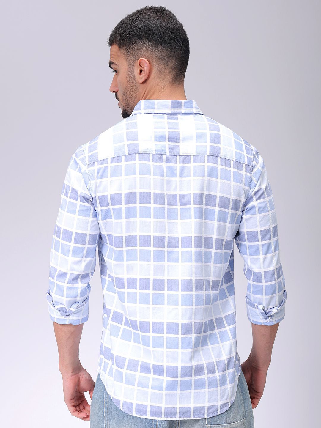 The Indian Garage Co Men Slim Fit Opaque Checked Casual Shirt
