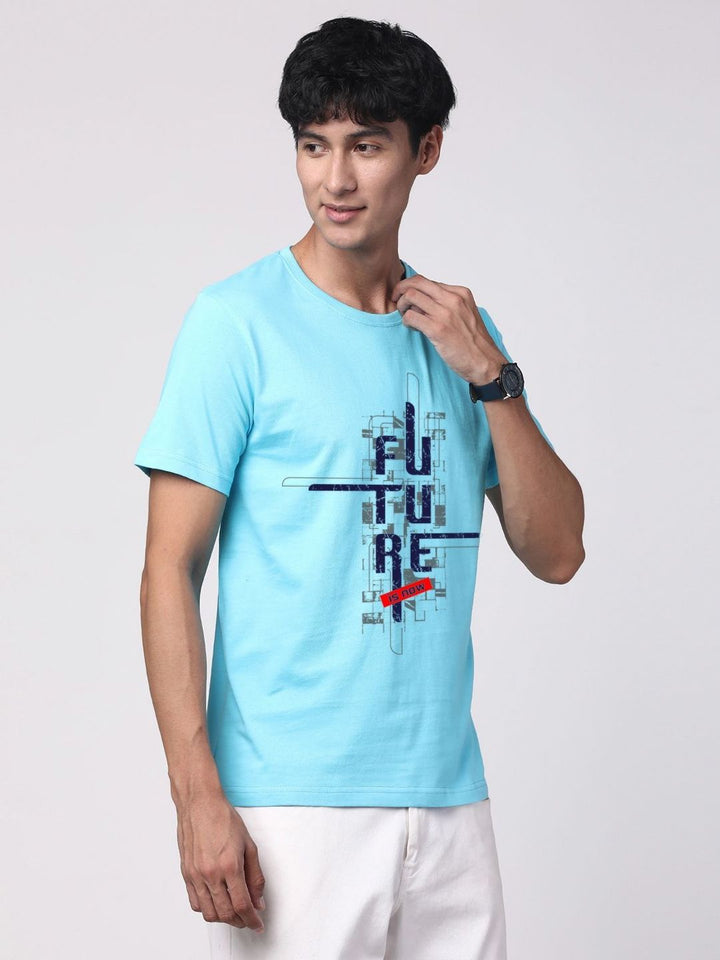 ADRO Men Graphic Printed Round Neck Cotton T-shirt