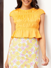 DressBerry Smocked Core Ruffled Top