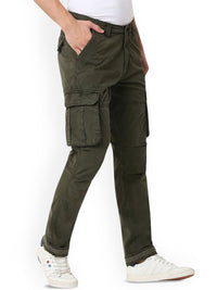 SPYKAR Cotton Mid Rise Cargo Trousers