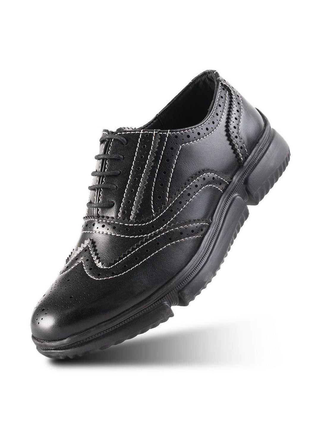 MONKSTORY Men Ultra-Comfort Brogue PU Sneakers
