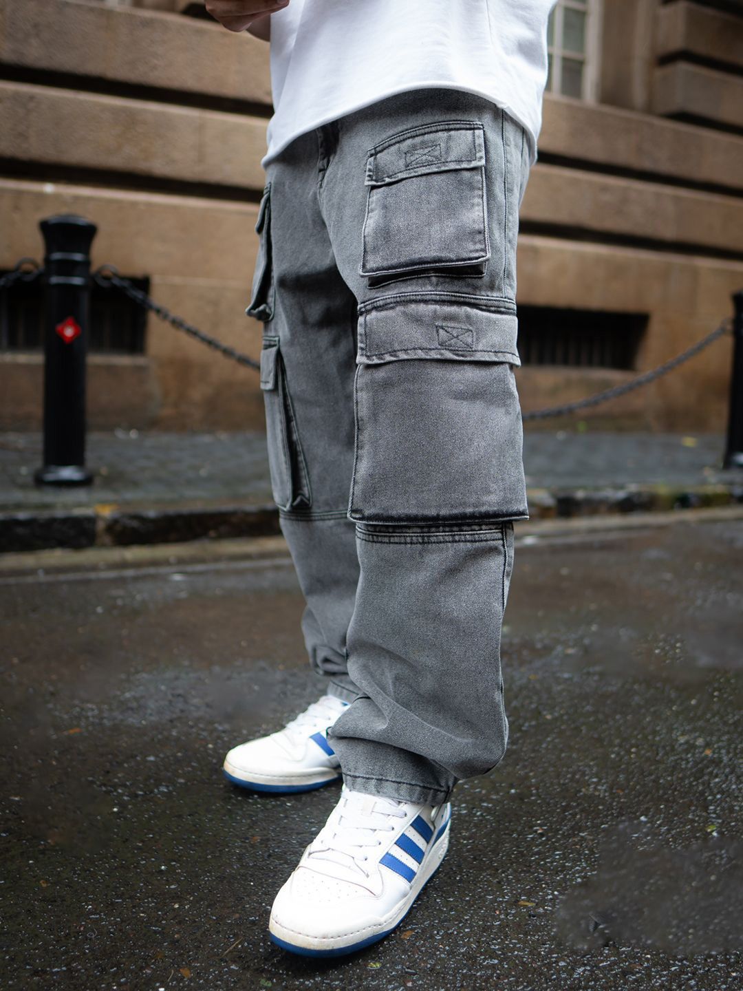 Powerlook Men Baggy Fit Cargos Trousers