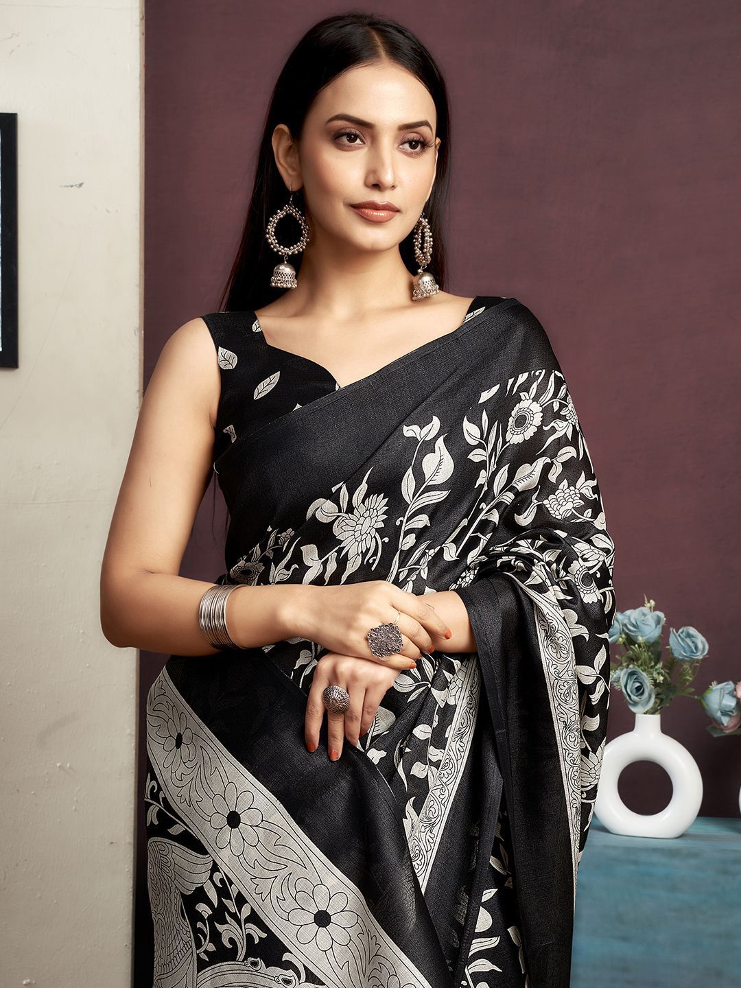 KALINI Floral Printed Saree