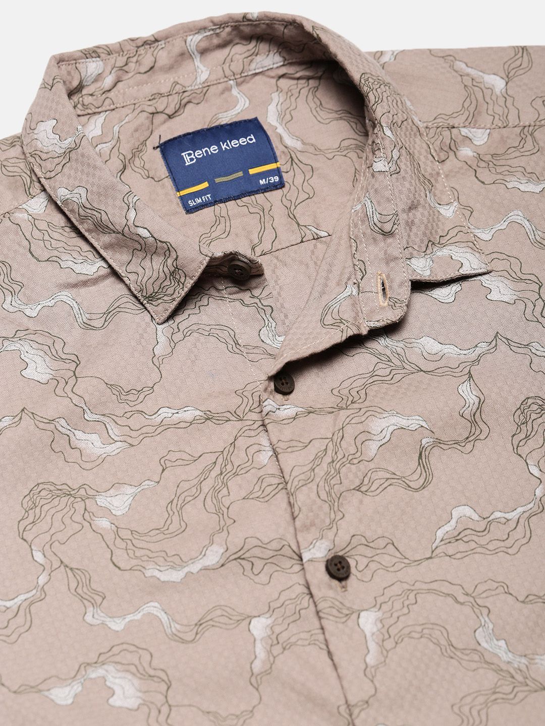 Bene Kleed Men Slim Fit Printed Casual Cotton Shirt