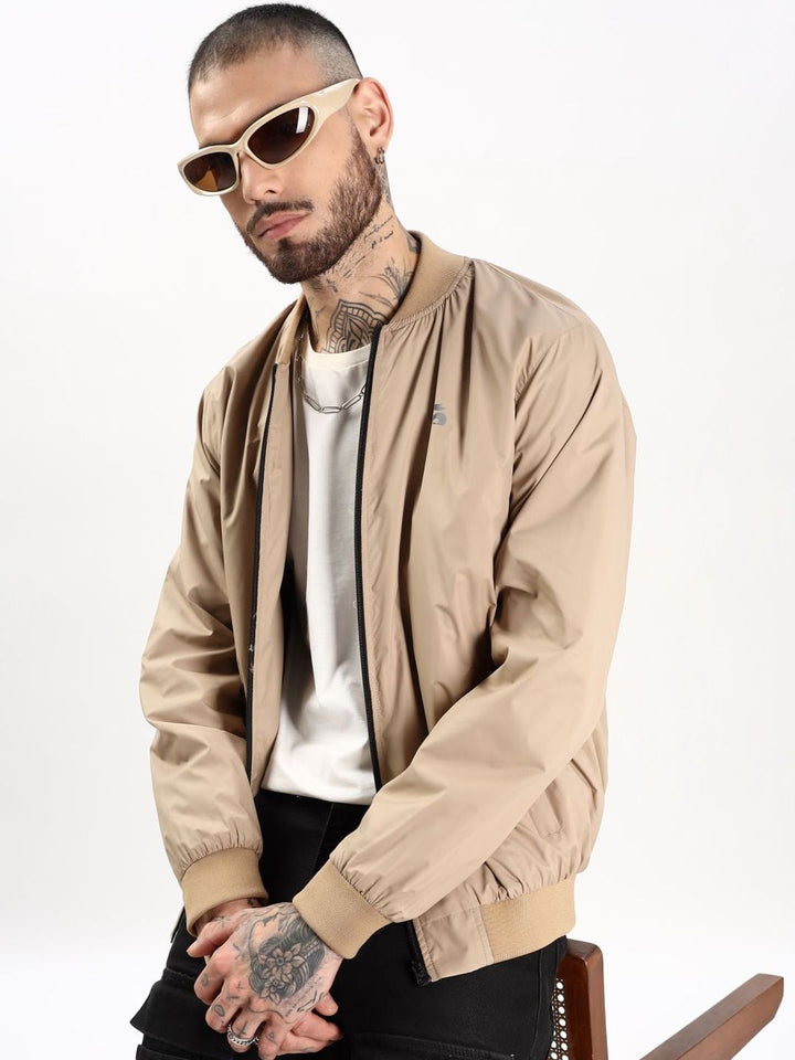 ADRO Men Colourblocked Windcheater Bomber Jacket