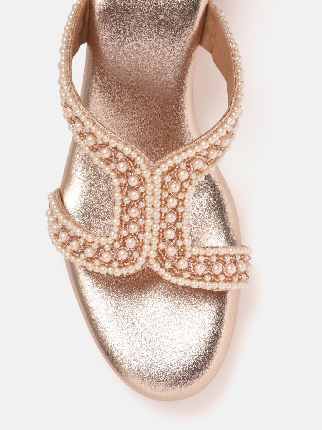 House of Pataudi Ethnic Embellished Wedge Heels