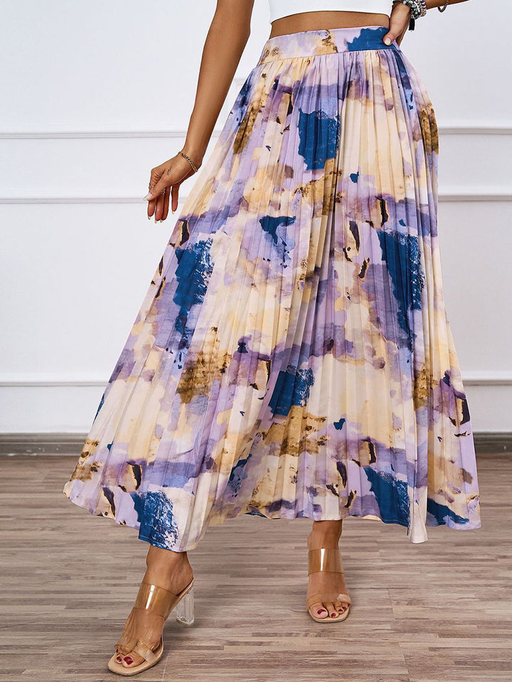 all about you Printed A-Line Maxi Skirt