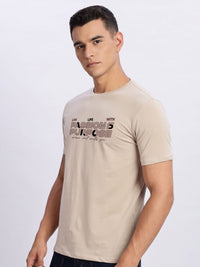 ADRO Typography Printed Round Neck Cotton T-shirt