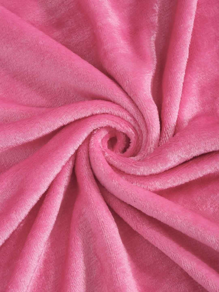 Myntra Elegant Homes Pink Woolen 300 TC Single Bedsheet with 1 Pillow Covers