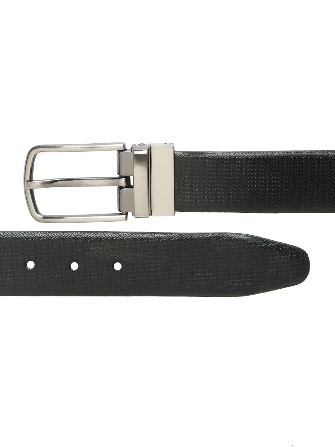 Teakwood Leathers Men Textured Leather Reversible Formal Belt