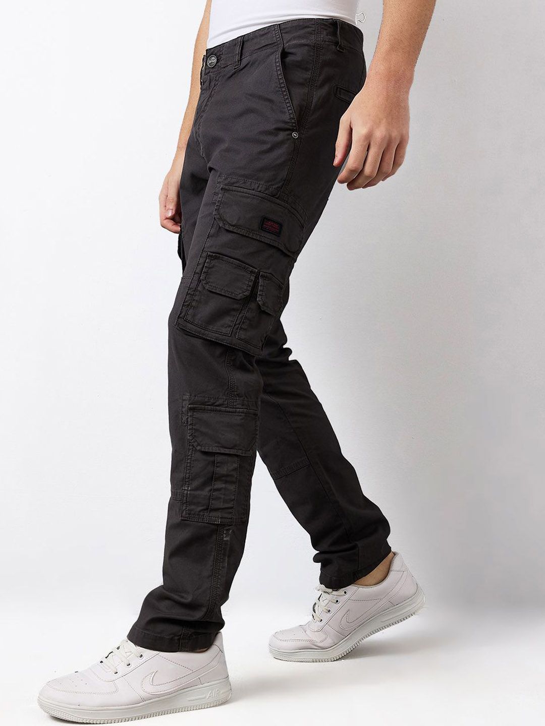 SPYKAR Men Straight Fit Mid Rise Cargos