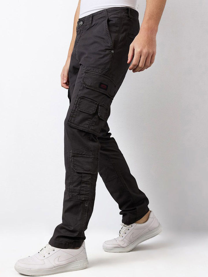 SPYKAR Men Straight Fit Mid Rise Cargos