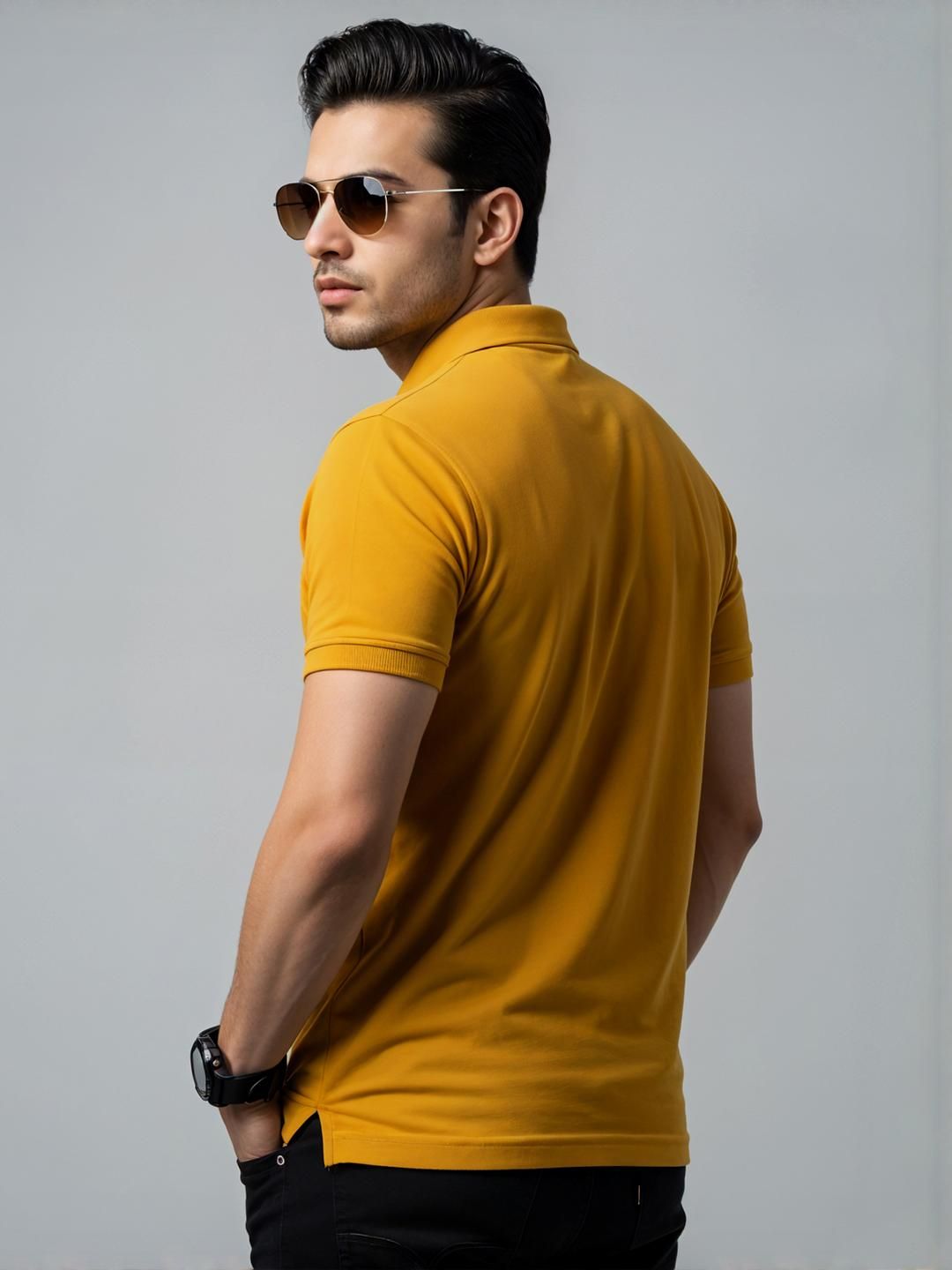 Tshirts ADRO Lelaki Mustard Cotton