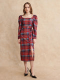 RAREISM Women Checked A-line Midi Dress