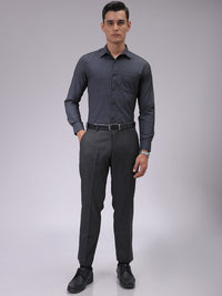 The Indian Garage Co. X Luxe Men Cutaway Collar Solid Slim Fit Formal Shirt