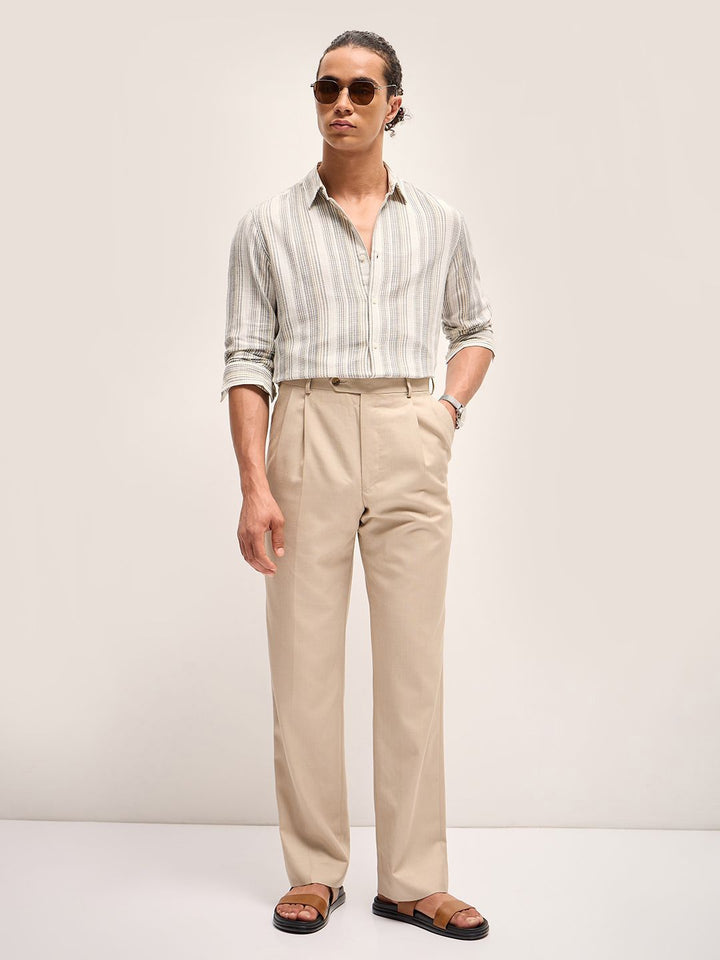 THE BEAR HOUSE Men Striped Slim Fit Casual Shirt