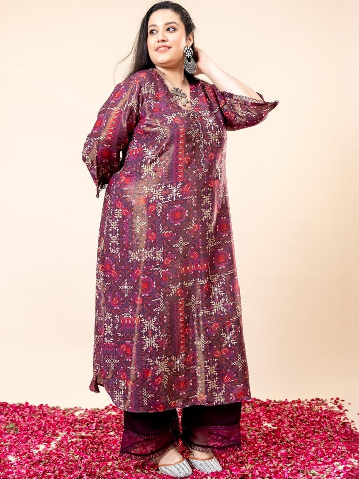 Mamicha Printed V-Neck Kurta Set
