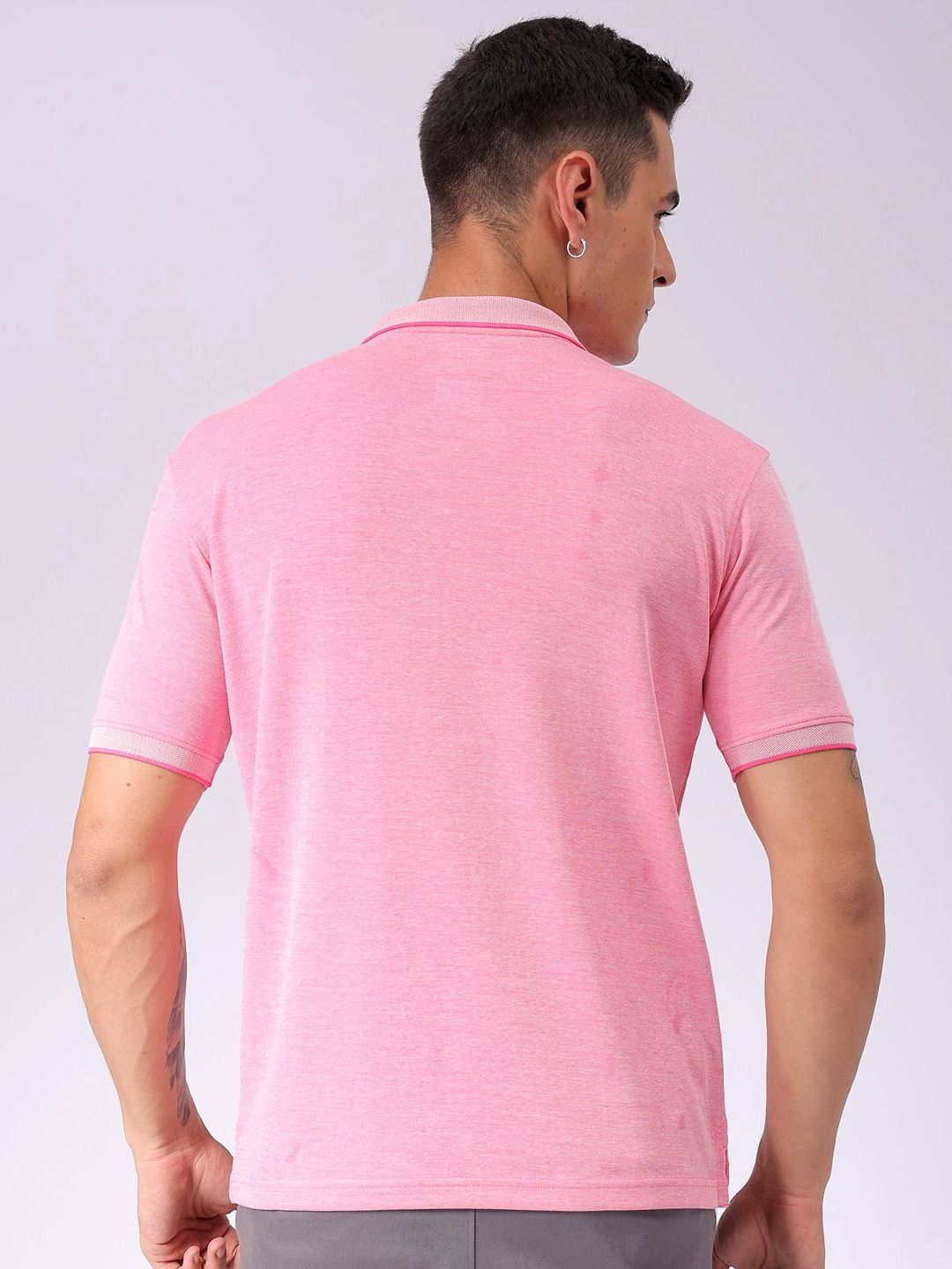 The Indian Garage Co Men Solid Polo Collar T-shirt