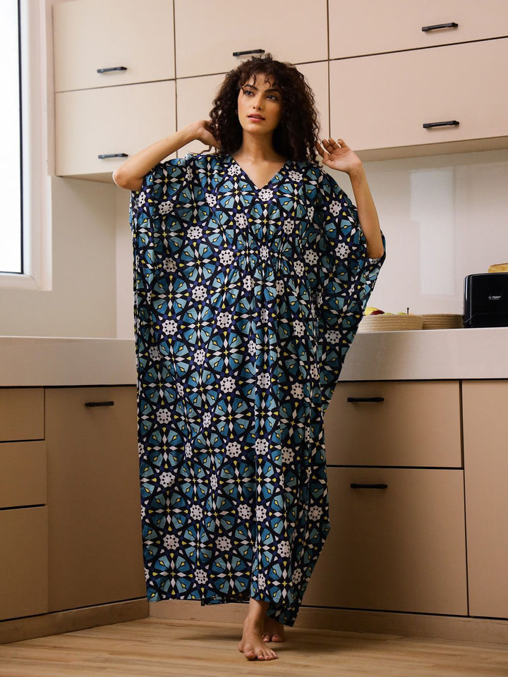 SANSKRUTIHOMES Printed Maxi Nightdress