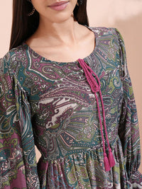 Vishudh Women Ethnic Motifs Print Fit & Flare Dress