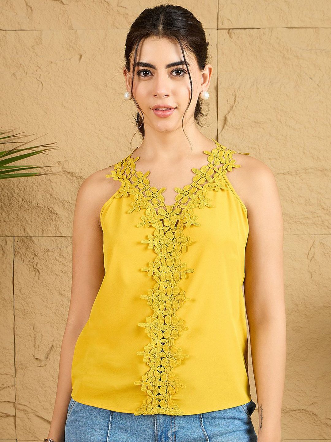 Berrylush Women Self Design Top