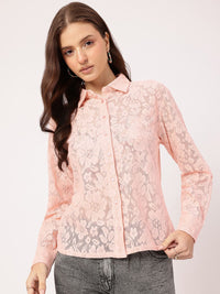 DressBerry Dreamy Designs Self-Designed Semi-Sheer Shirt