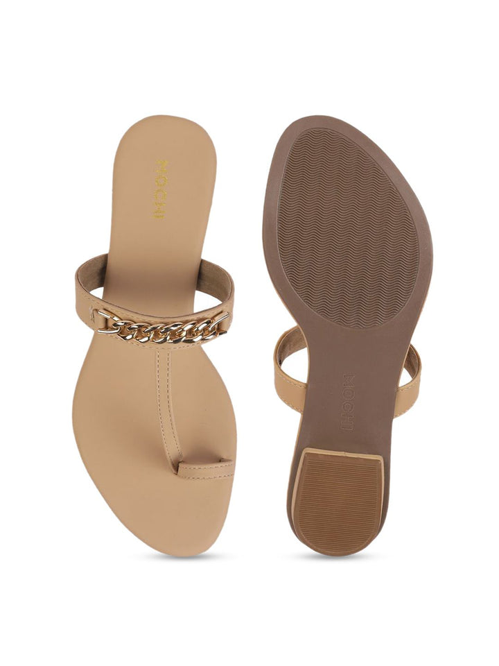 Mochi Women Open Toe Flats