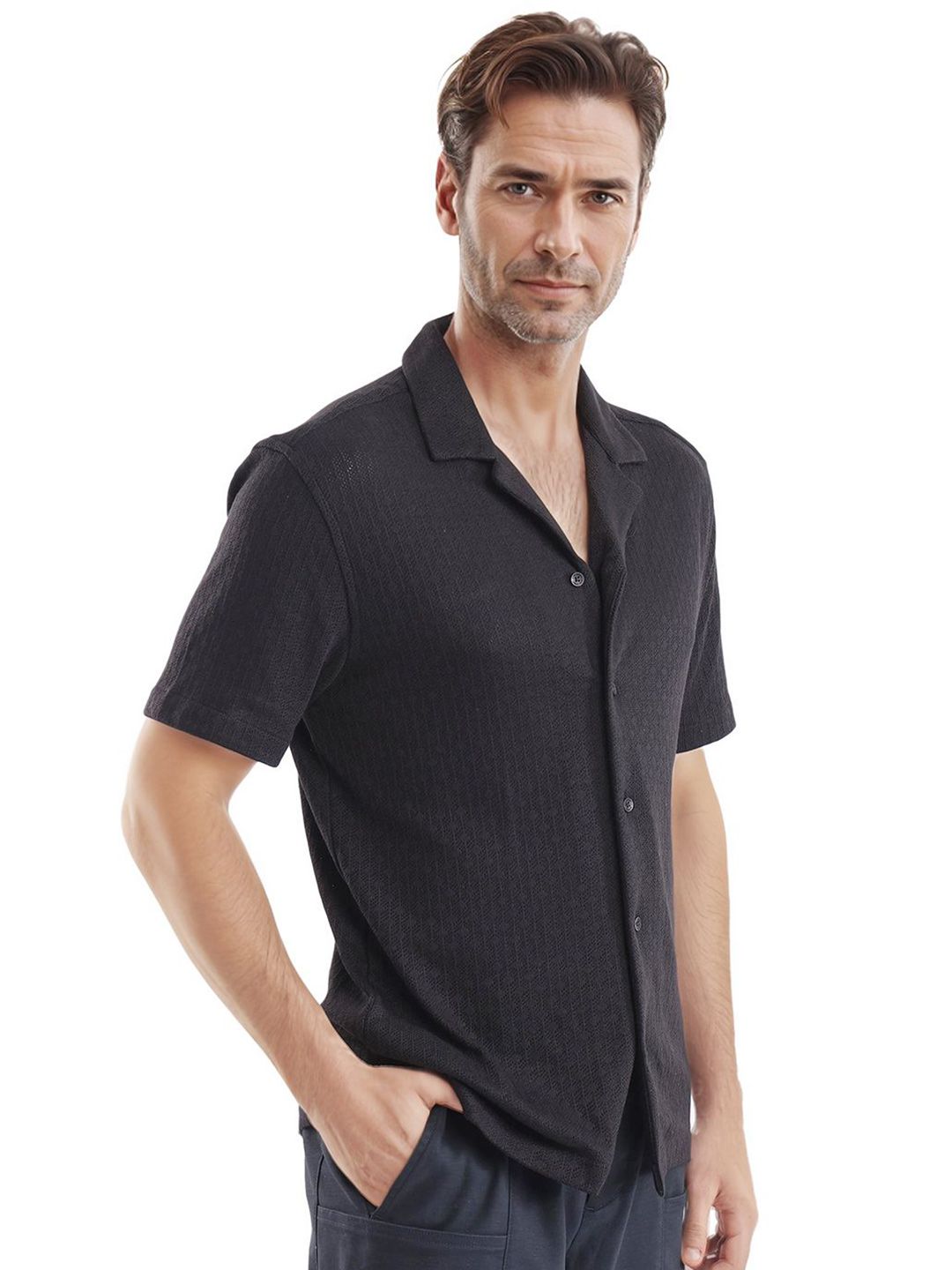 RARE RABBIT Men Comfort Boxy Opaque Casual Shirt