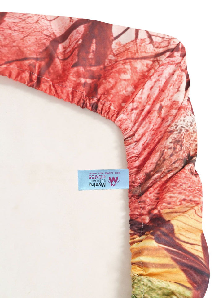 Myntra Elegant Homes Abstrak Printed Dilengkapi 400 TC King 7D Cadar Dengan 2 Sarung Bantal