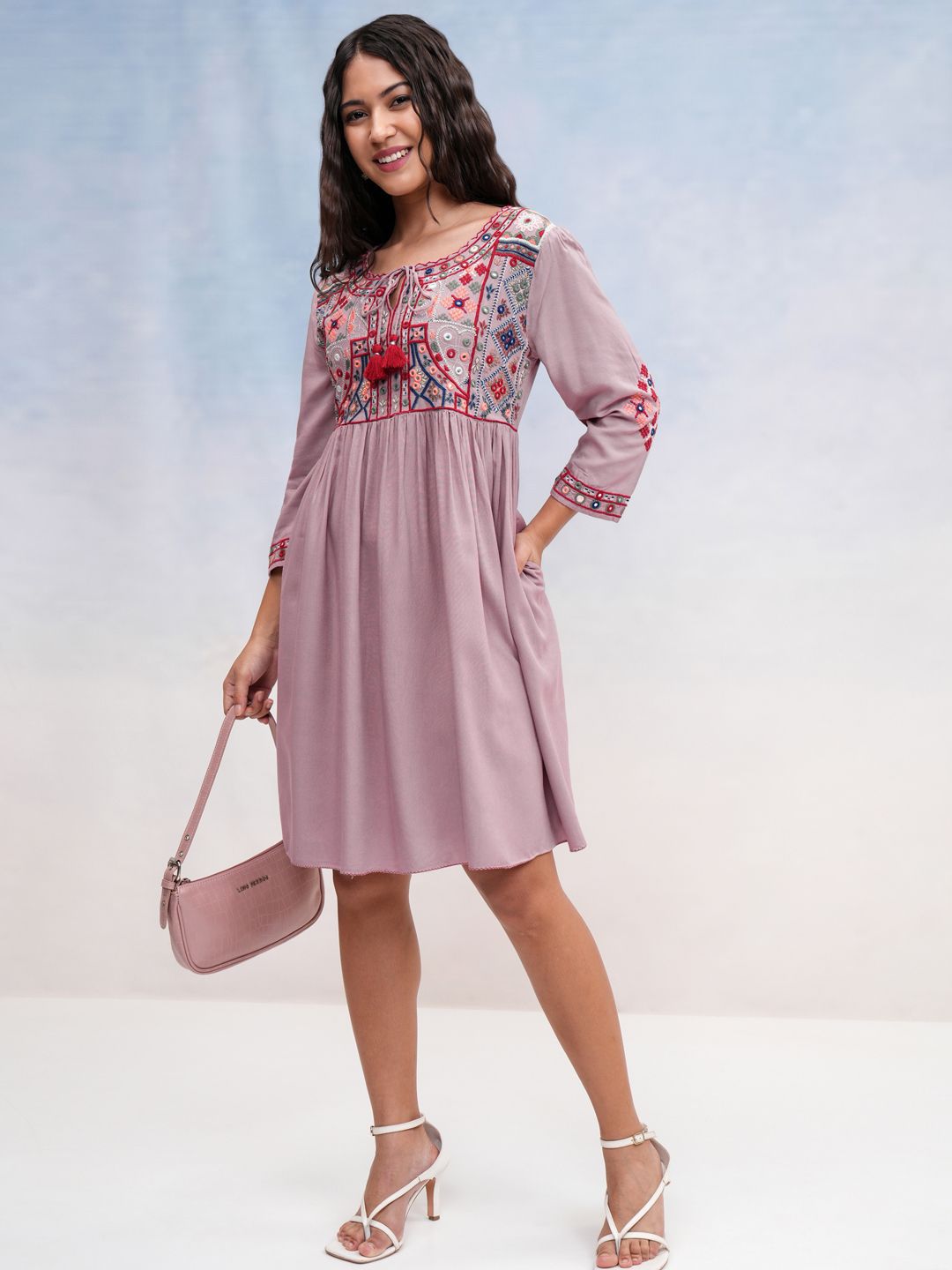 Vishudh Women's A-Line Mini Dress