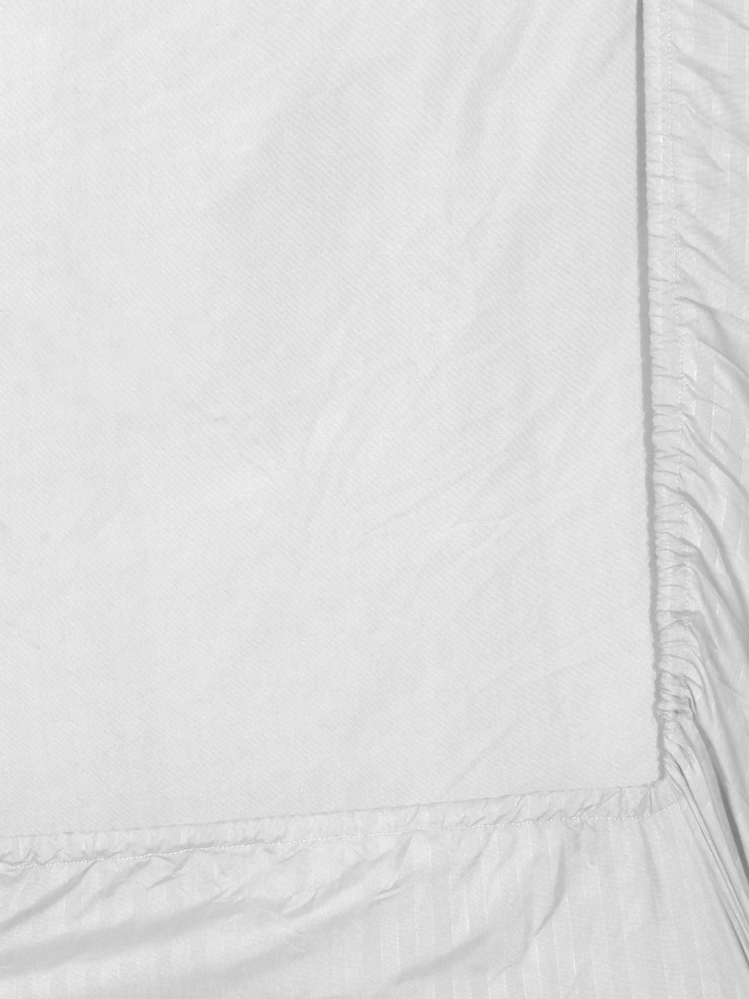 Myntra Elegant Homes White Striped 300 TC Fitted King Bedsheet with 2 Pillow Covers